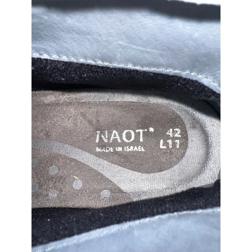 Naot Women's Italian Leather Helm Bootie Tin‎ Gray/Silver Snake Size 42(11) - Picture 6 of 6